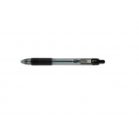 Z-Grip Ballpoint Pen, Retractable, Medium 1 mm, Black Ink, Clear Barrel